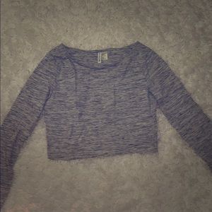 h&m grey crop top